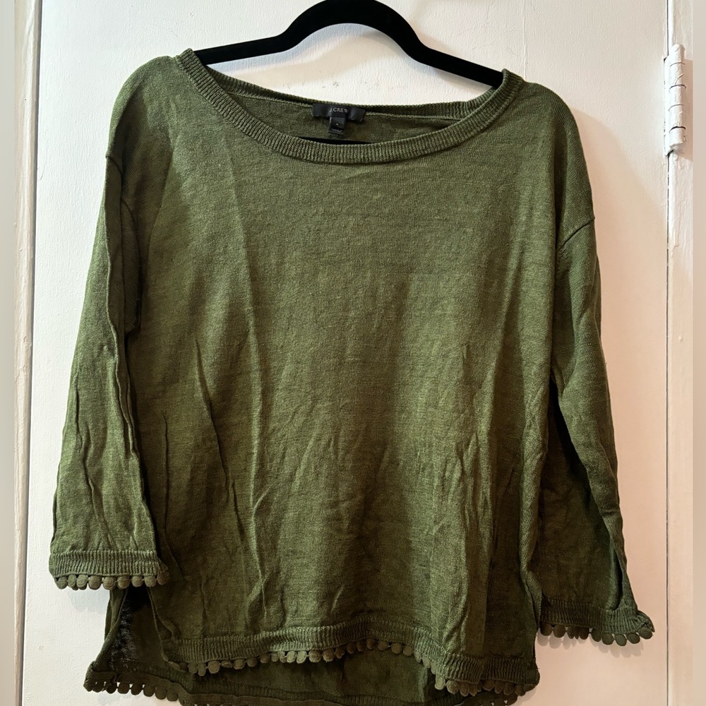 J. Crew Olive Green Blouse